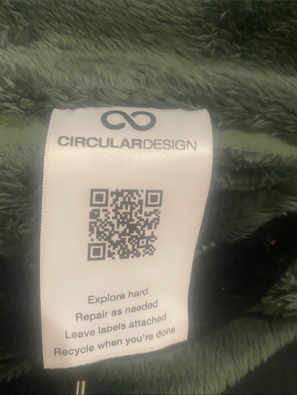 The North Face Plush Full-Zip Teddy Jacket in Hunter Green - Picture 7 of 7